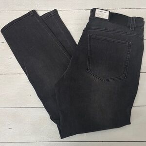 Kenneth Cole Men's Black Straight-Leg Jeans 36x30 NWT